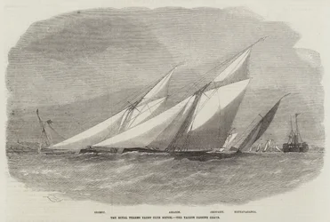 The Royal Thames Yacht Club Match, the Yachts passing Grays